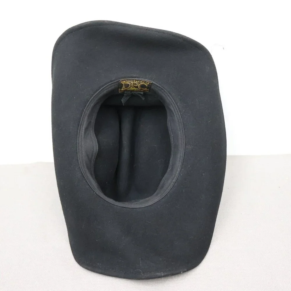 Vintage DPC Dorfman Pacific Co Mens Size 6 5/8 Cowboy Hat Wool Black 20.75